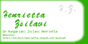 henrietta zsilavi business card